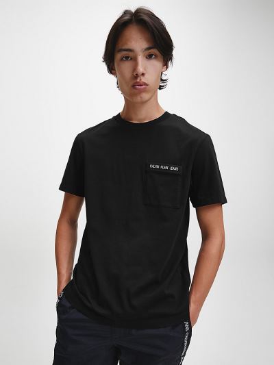 Calvin Klein Ruhák HU423374 | Calvin Klein Relaxed Organic Cotton Férfi Póló Fekete